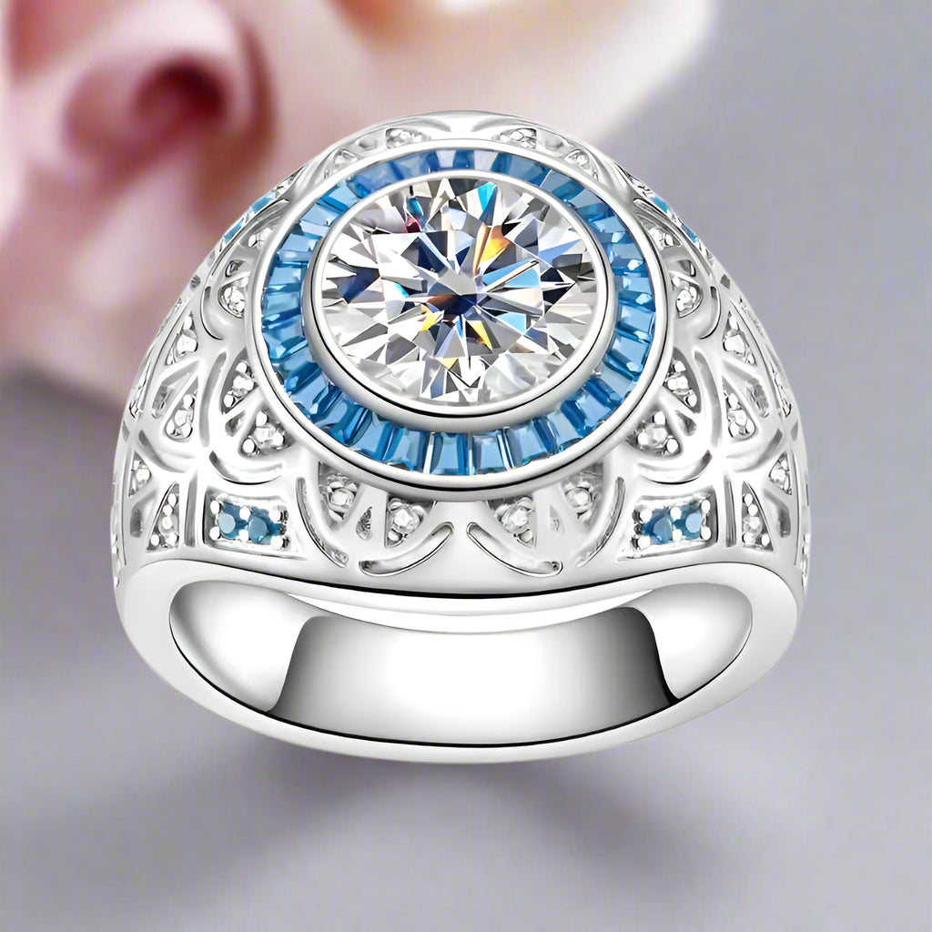 3.0 Ct Diamond Vintage Men's Engagement Ring-Black Diamonds New York