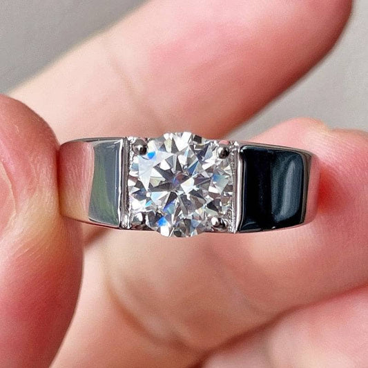 Flash Sale- 3.0CT Color D VVS Adjustable Moissanite Diamond Ring-Black Diamonds New York