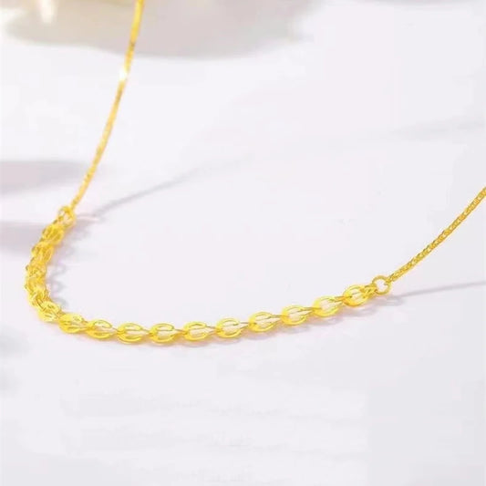 18k Yellow Gold Phoenix Tail Chain Necklace-Black Diamonds New York