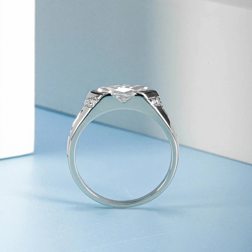 1.0 Ct Marquise Cut Moissanite Engagement Ring-Black Diamonds New York