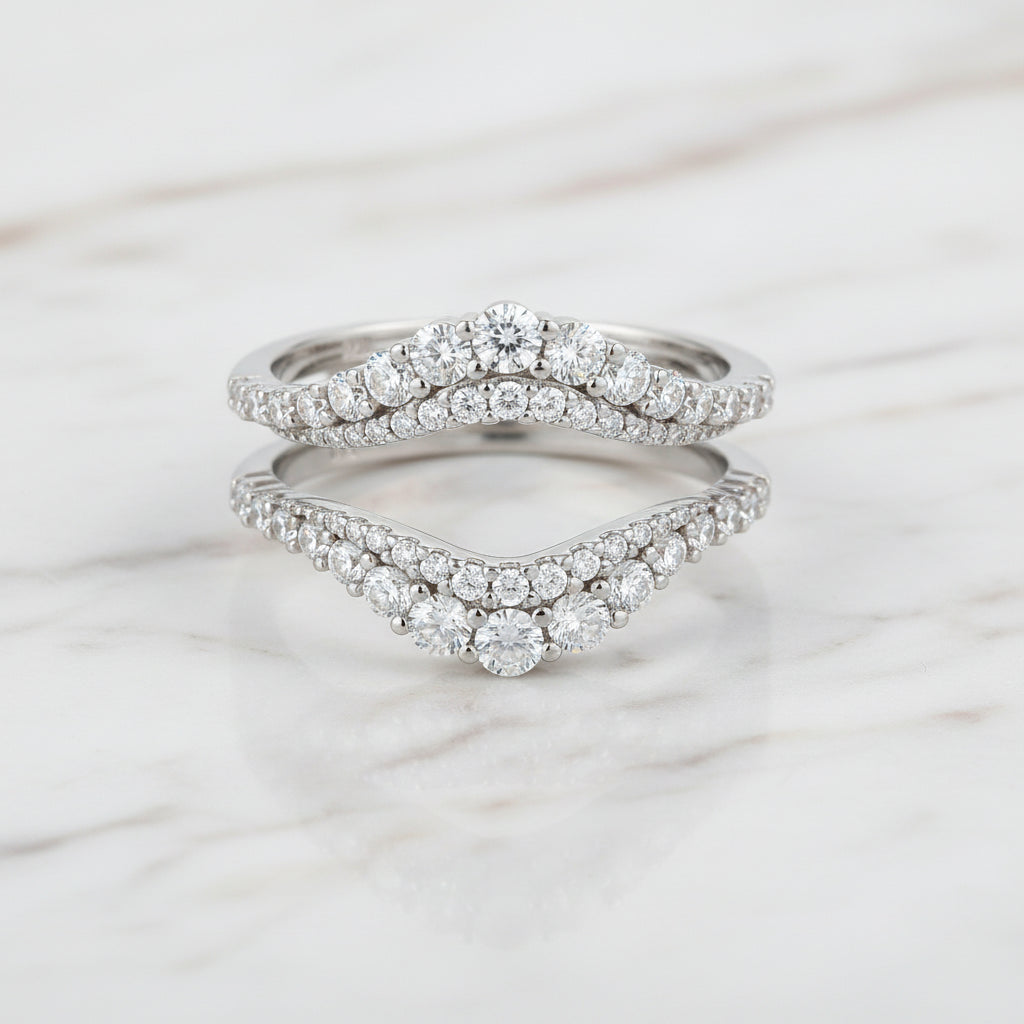 Brilliant Round Cut Diamond Enhancer Women's Wedding Band – Black