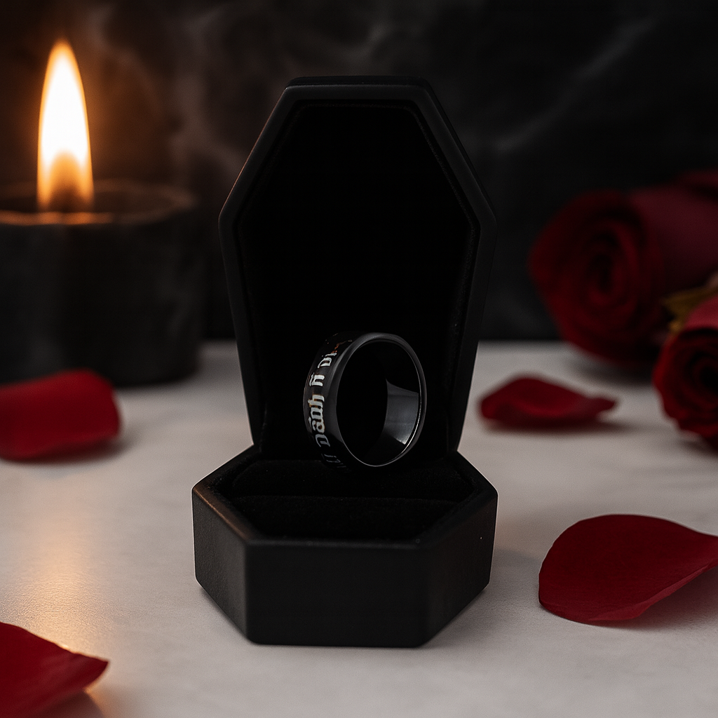 8mm Black Two-Tone Polished Tungsten Men's Wedding Band-Black Diamonds New York