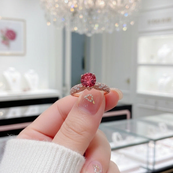 Ct Round Cut Red Diamond Engagement Ring – Black Diamonds New York