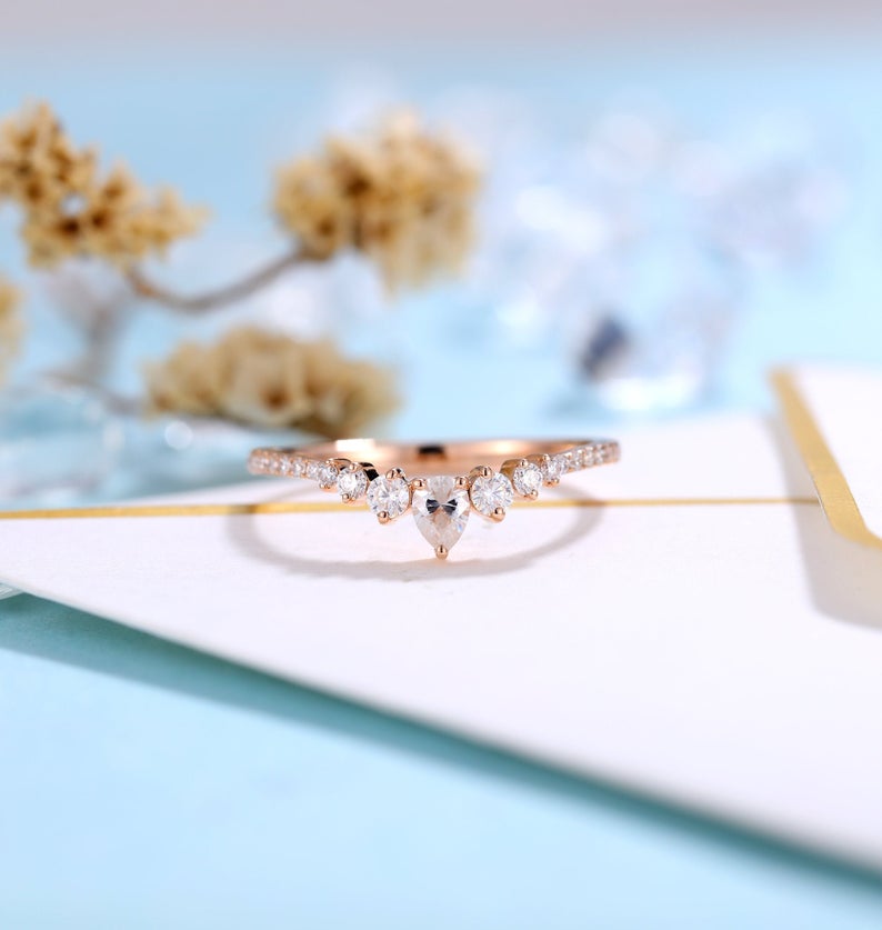 14k Rose Gold Diamond Stackable Wedding Band – Black Diamonds New York