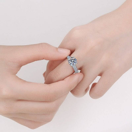 2ct Princess Cut Round Diamond Ring-Black Diamonds New York