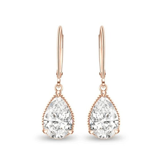 3ct Drop Shape Earrings-Black Diamonds New York
