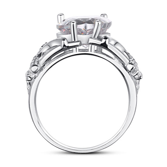 4.0 ct Pear-Cut Diamond Anniversary Ring-Black Diamonds New York