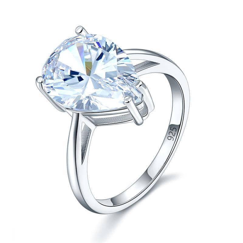 4.50ct Pear-Cut Created Diamond Engagement Ring-Black Diamonds New York