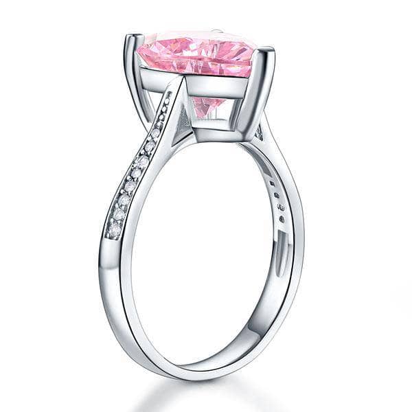 Created Diamond Bridal Engagement Ring 3.5 Carat Heart Pink-Black Diamonds New York
