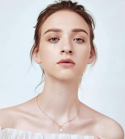 EVN Stone Light Luxury Elegant Crown Pearl Necklace-Black Diamonds New York