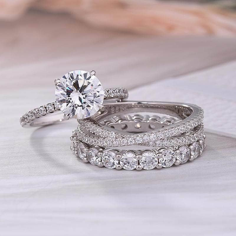 Faux diamond wedding sets Clearance