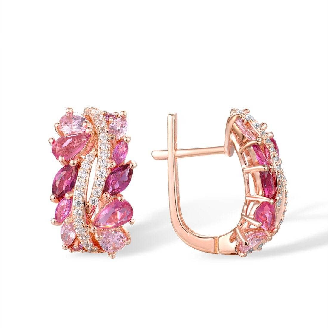 Gorgeous Pink Sapphire & EVN Stone Jewelry Set-Black Diamonds New York