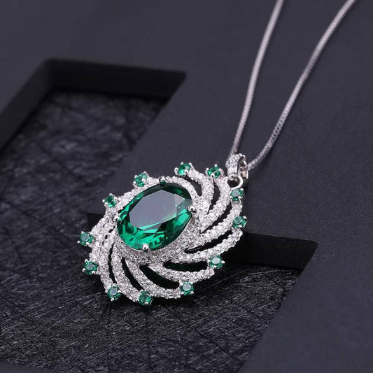 Luxury Nano Emerald Vintage Jewelry Set-Black Diamonds New York