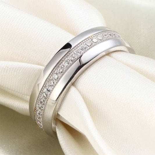 Men's Wedding Band Created Diamond Ring-Black Diamonds New York