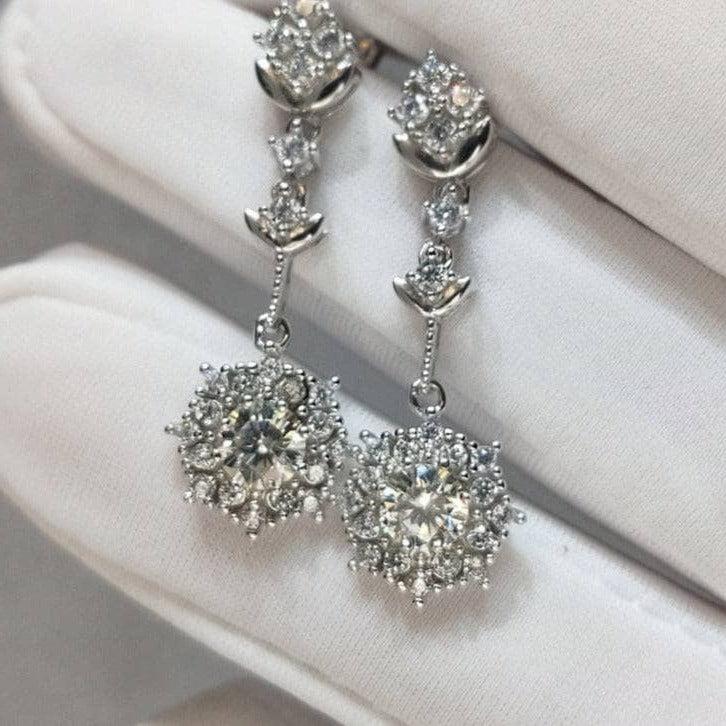 Ctw Round Cut Diamond Wheat Stud Earrings – Black Diamonds New