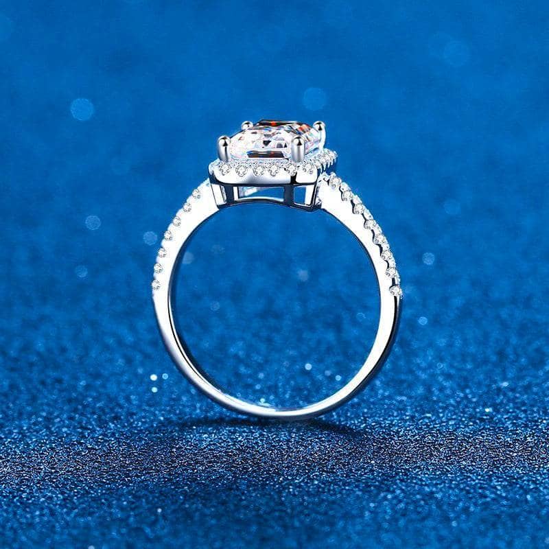 Radiant Cut Moissanite Diamond Engagement Ring-Black Diamonds New York