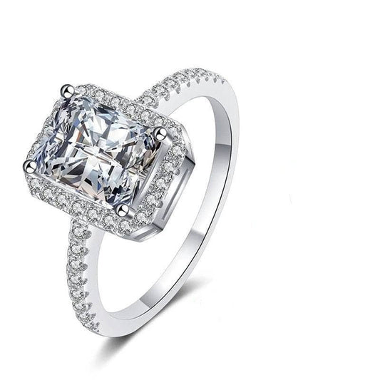 Radiant Cut Moissanite Diamond Engagement Ring-Black Diamonds New York