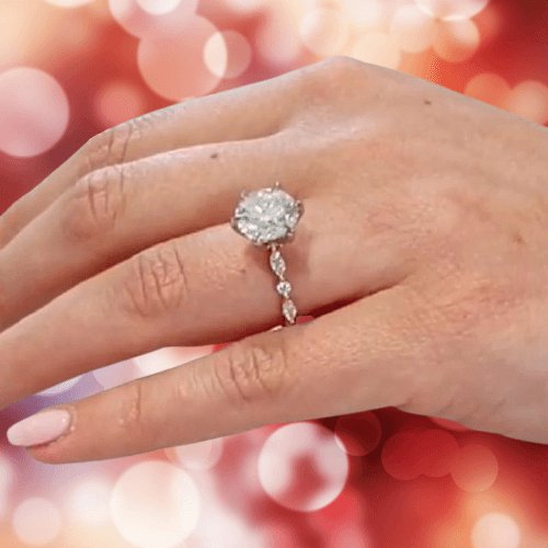 Round Cut Diamond Engagement Ring-Black Diamonds New York