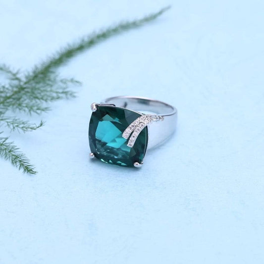 Russian Nano Emerald Gemstone Jewelry Set-Black Diamonds New York