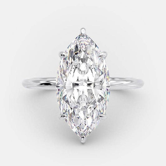 Unique Marquise Cut Sona Simulated Diamond Wedding Ring Set-Black Diamonds New York