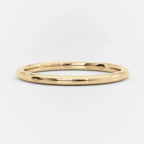 Yellow Gold Simple Ring Band In Sterling Silver-Black Diamonds New York