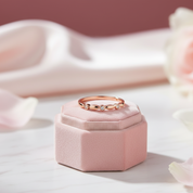 0.03 Ct Diamond 14K Rose Gold Stackable Ring-Black Diamonds New York