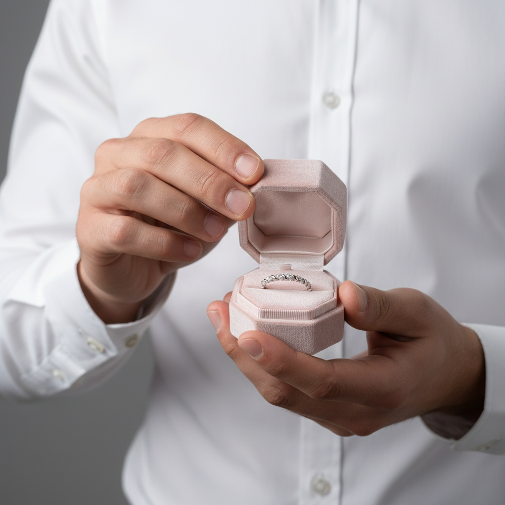 0.056 Ct Diamond Twisted Eternity Stackable Wedding Promise Band