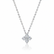 0.4 Ct Diamond Option Clover Pendant Necklace-Black Diamonds New York