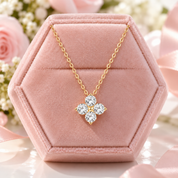 0.4 Ct Diamond Option Clover Pendant Necklace-Black Diamonds New York