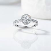 0.5Ct VVS1 Diamond Option Halo Engagement Ring-Black Diamonds New York