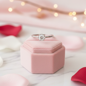 0.5ct Round Cut Diamond Engagement Ring-Black Diamonds New York