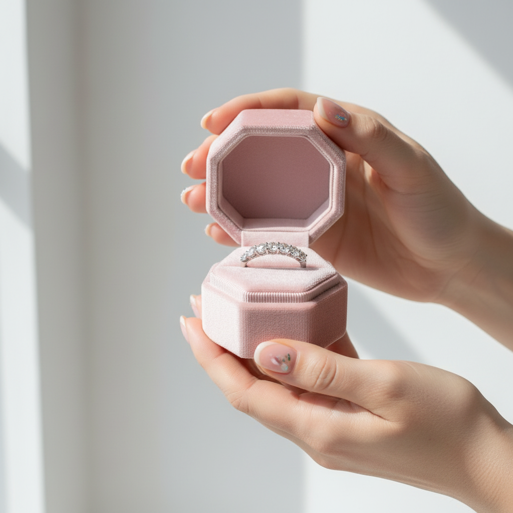 0.7Ct VVS1 Half Eternity Band Diamond Wedding Ring-Black Diamonds New York