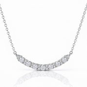 0.7 Ct Brilliant Diamond Option Simple Smile Necklace-Black Diamonds New York