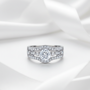 0.8 Ct Round Cut Diamond Option Engagement Ring-Black Diamonds New York