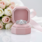 0.8 Ct Round Cut Diamond Option Engagement Ring-Black Diamonds New York