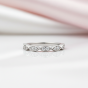 1.2mm Half Eternity Art Deco Diamond Option Ring-Black Diamonds New York