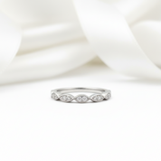 1.2mm Half Eternity Art Deco Diamond Option Ring-Black Diamonds New York