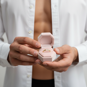 0.1 Ct Oval Cut Diamond Unisex Wedding Band-Black Diamonds New York