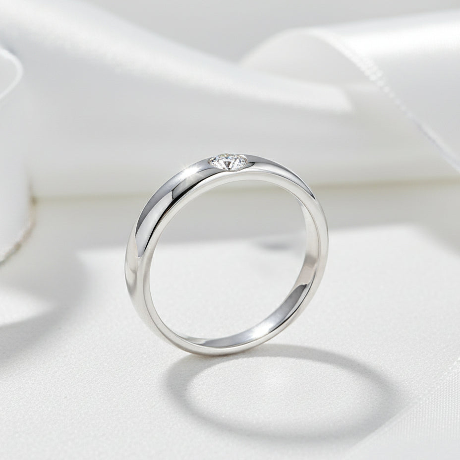 0.1 Ct Oval Cut Diamond Unisex Wedding Band-Black Diamonds New York