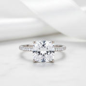14k White Gold 2.5 ct Topaz Diamond Option Ring-Black Diamonds New York