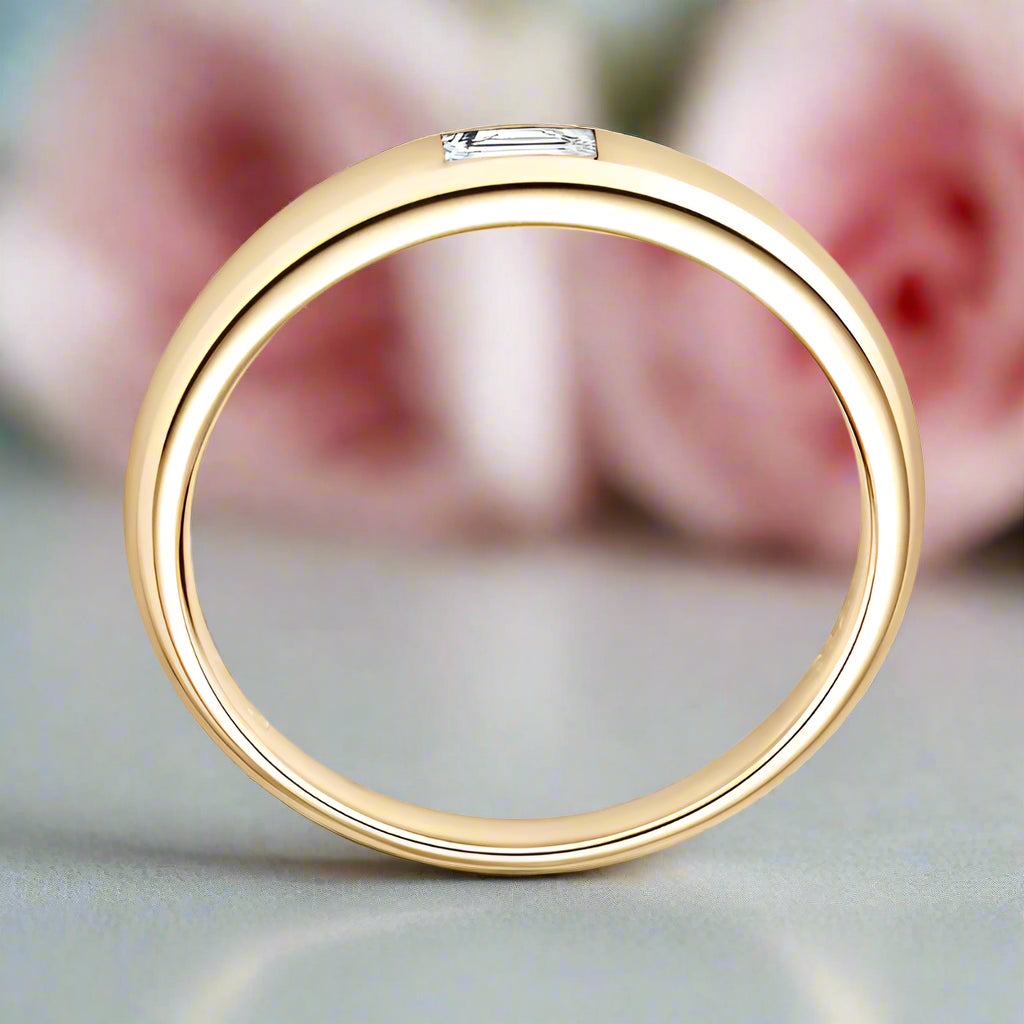 0.2 Ct Emerald Cut Diamond Wedding Band-Black Diamonds New York