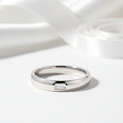 0.2 Ct Emerald Cut Diamond Option Wedding Band-Black Diamonds New York