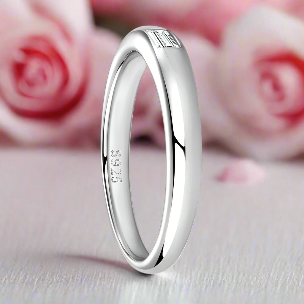 0.2 Ct Emerald Cut Diamond Wedding Band-Black Diamonds New York