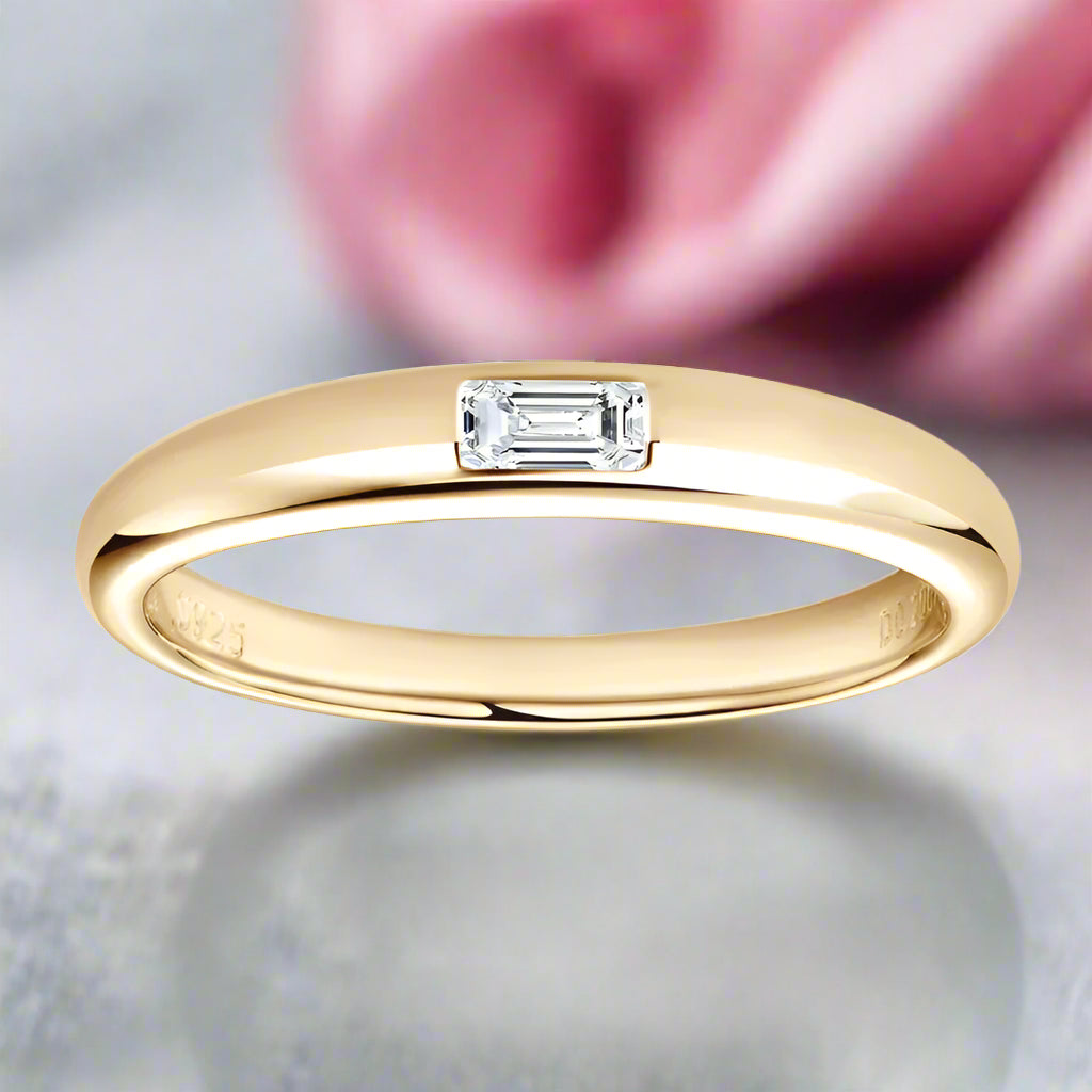 0.2 Ct Emerald Cut Diamond Wedding Band-Black Diamonds New York