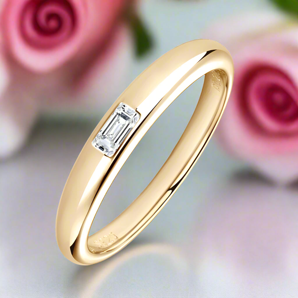 0.2 Ct Emerald Cut Diamond Wedding Band-Black Diamonds New York