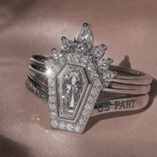 Until Death Ring Coffin Shape Diamond Wedding Rings-Black Diamonds New York