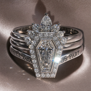 Until Death Ring Coffin Shape Diamond Wedding Rings-Black Diamonds New York