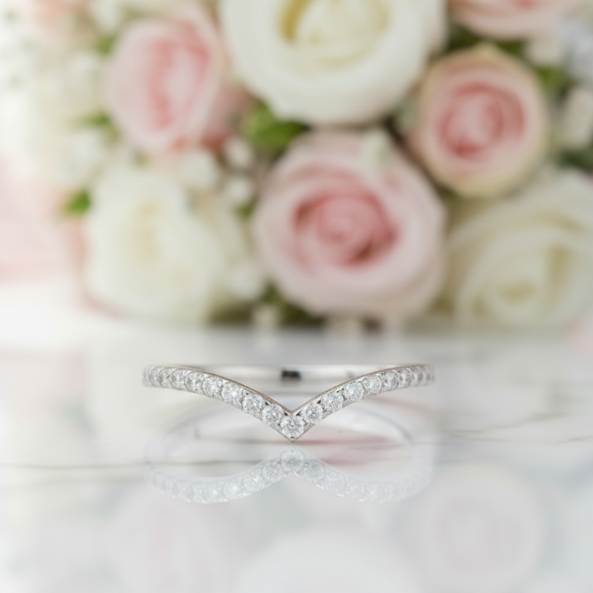 0.22ct Micro Round Cut D Color Diamond Option Wedding Band-Black Diamonds New York