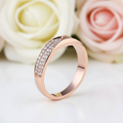 0.31ct Natural Diamond 14k Rose Gold Bridal Anniversary Ring-Black Diamonds New York