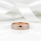 0.31ct Natural Diamond 14k Rose Gold Bridal Anniversary Ring-Black Diamonds New York